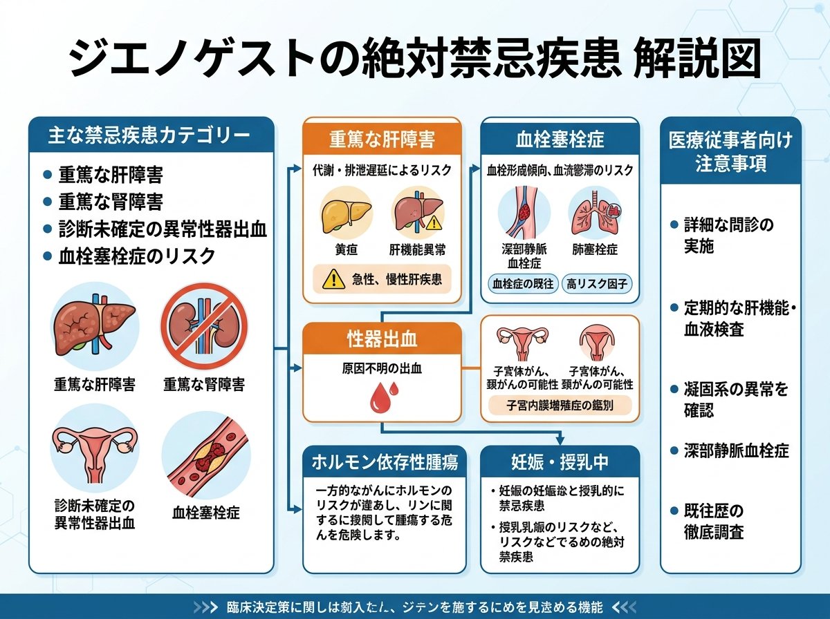 ジエノゲスト絶対禁忌疾患の詳細解説
