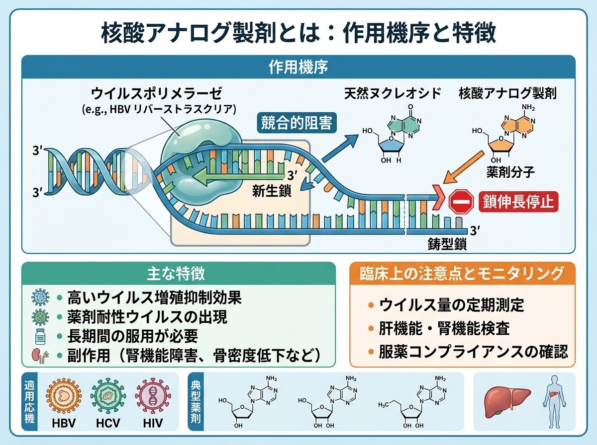 核酸アナログ製剤とは：作用機序と特徴