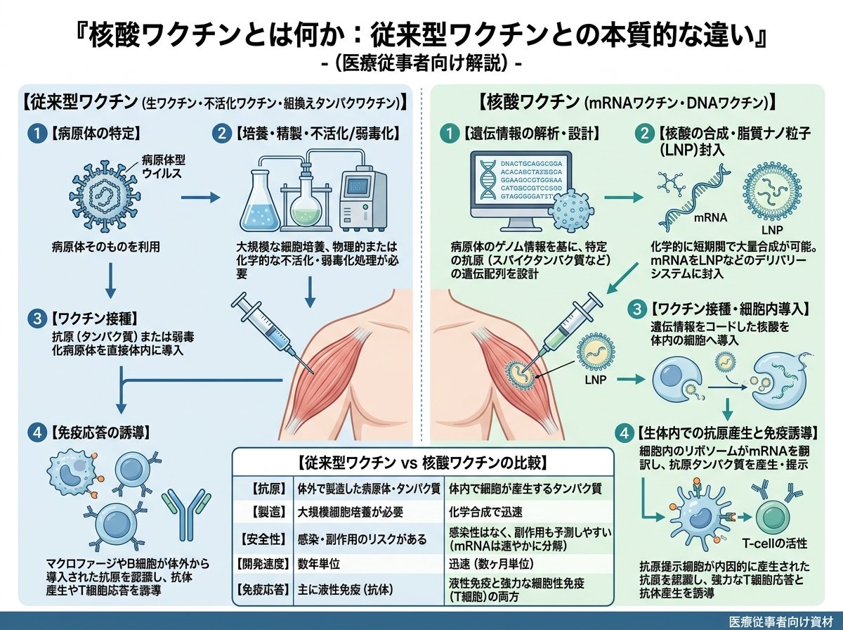 核酸ワクチンとは何か:従来型ワクチンとの本質的な違い