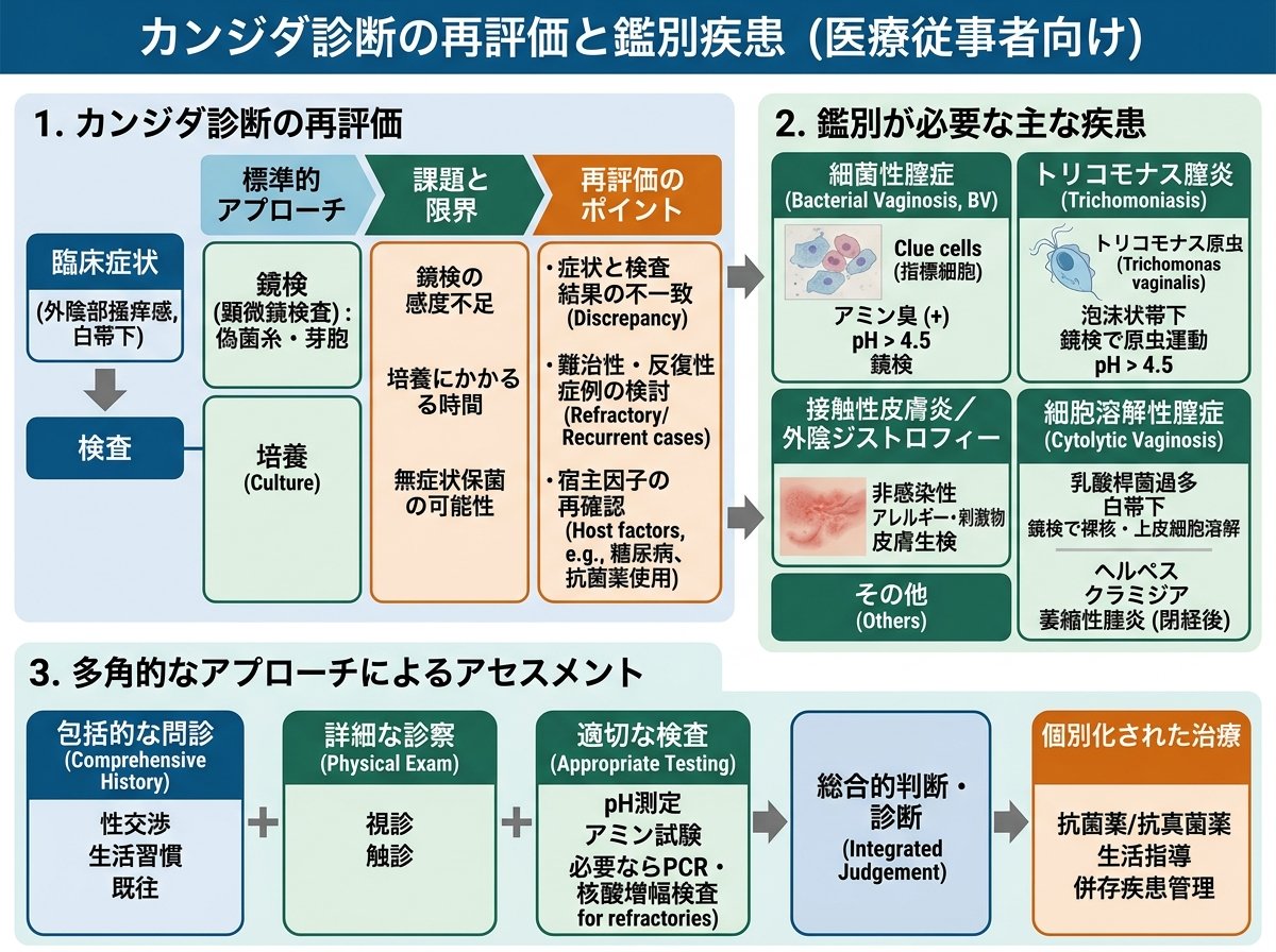 カンジダ診断の再評価と鑑別疾患