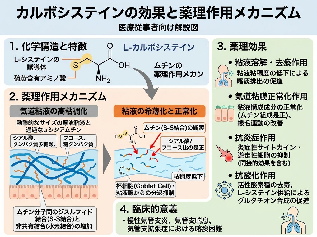 カルボシステインの効果と薬理作用メカニズム
