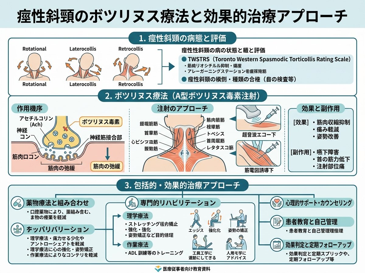 痙性斜頸のボツリヌス療法と効果的治療アプローチ