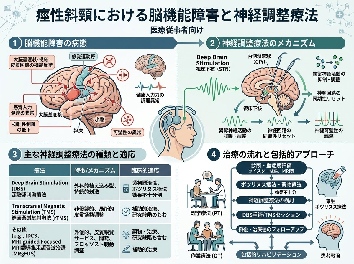 痙性斜頸における脳機能障害と神経調整療法