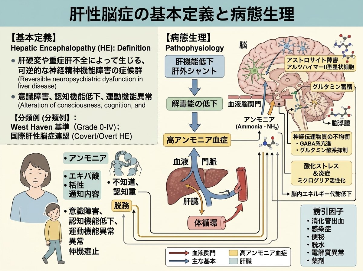 肝性脳症の基本定義と病態生理