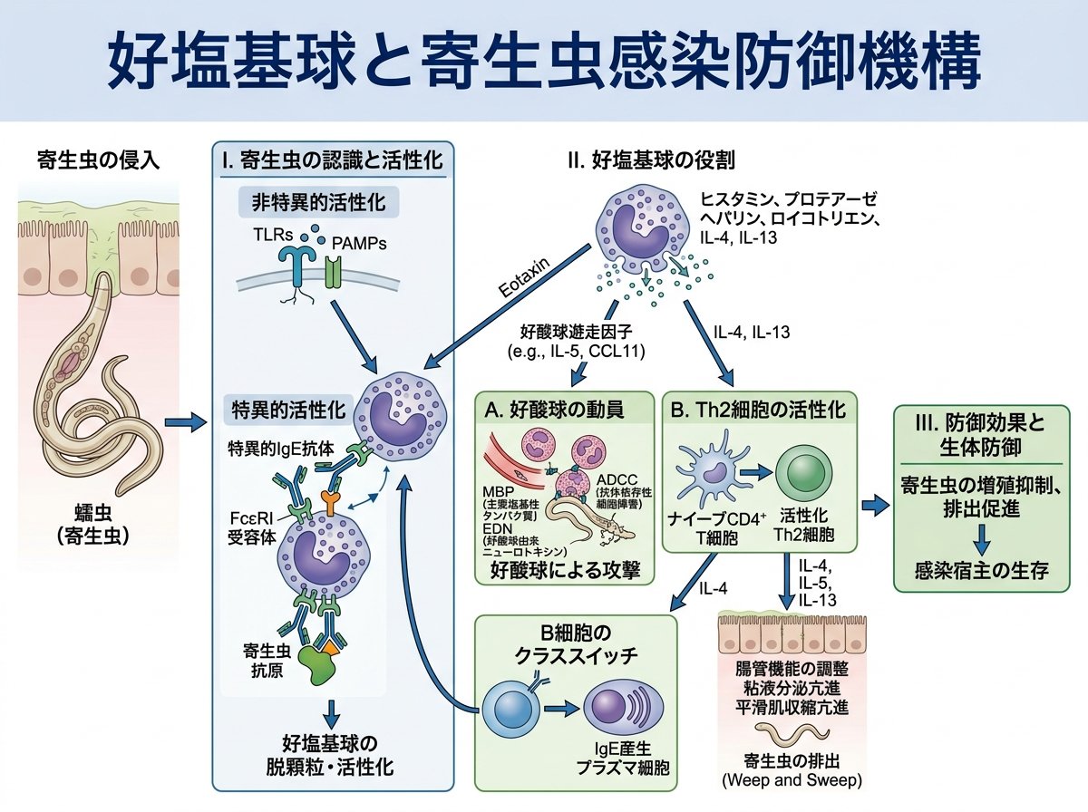 好塩基球と寄生虫感染防御機構