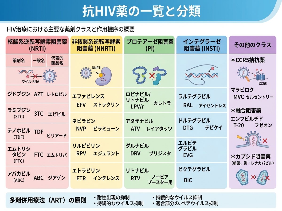 抗hiv薬 一覧と分類