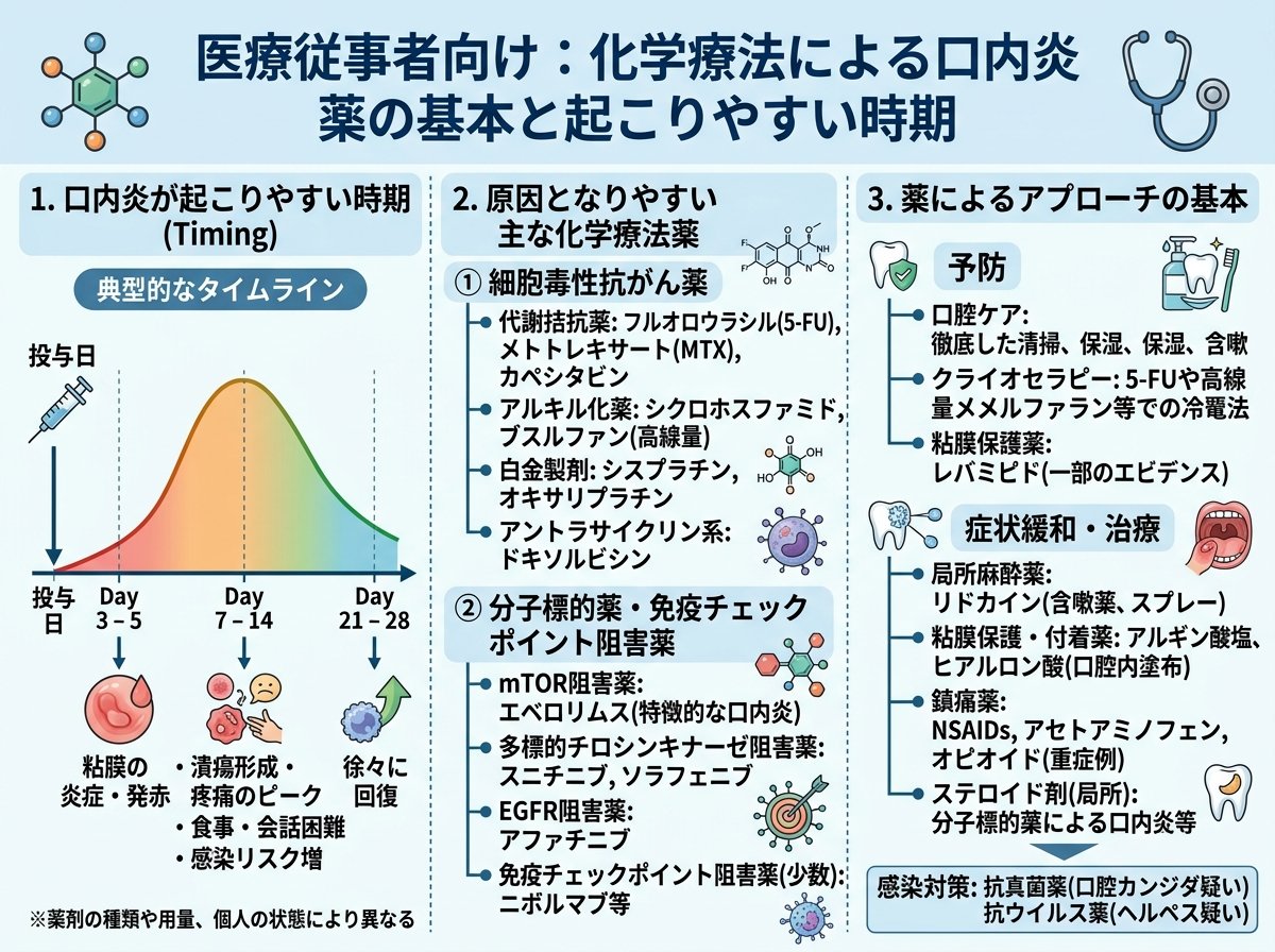 口内炎 化学療法 薬の基本と起こりやすい時期