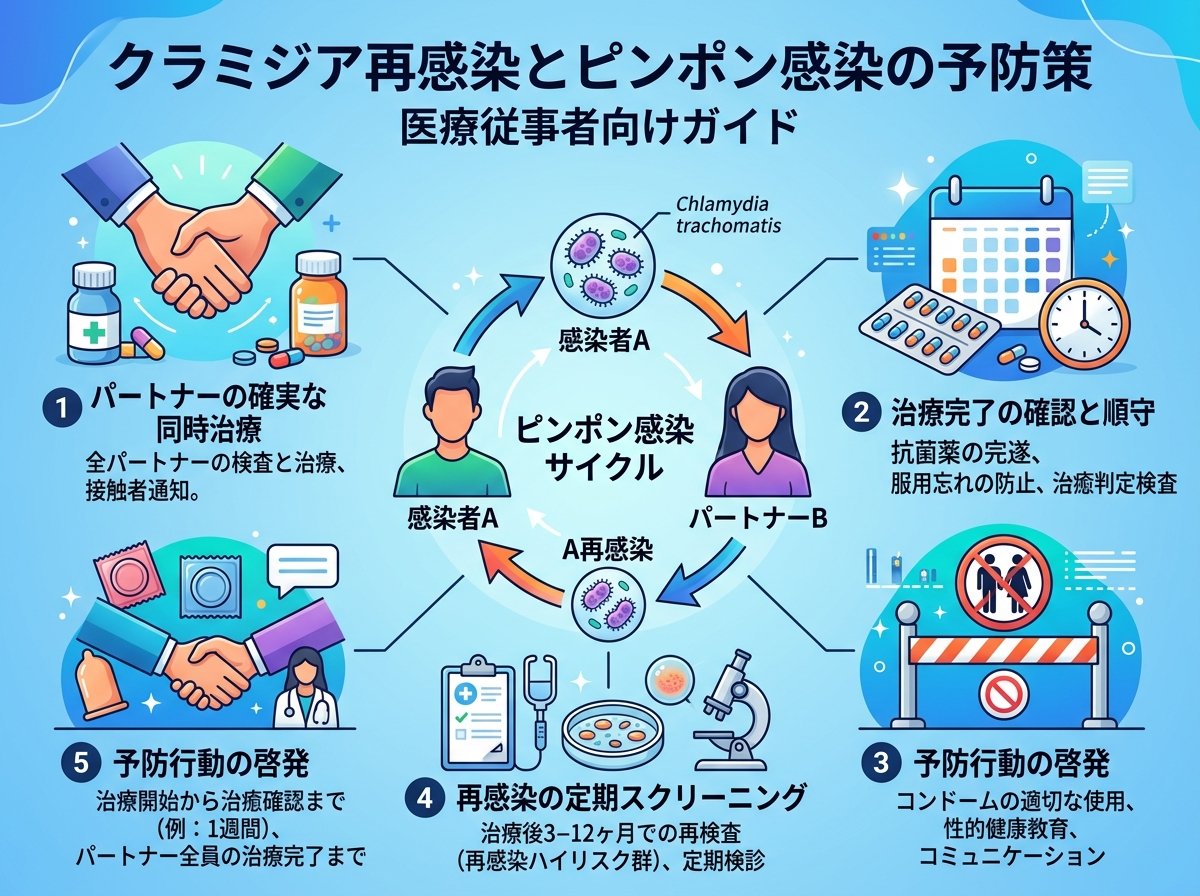 クラミジア再感染とピンポン感染の予防策