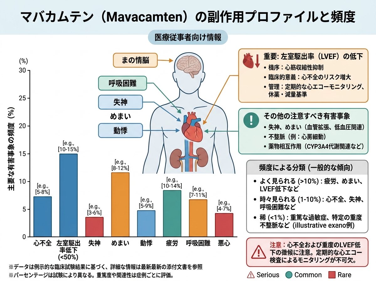 マバカムテンの副作用プロファイルと頻度