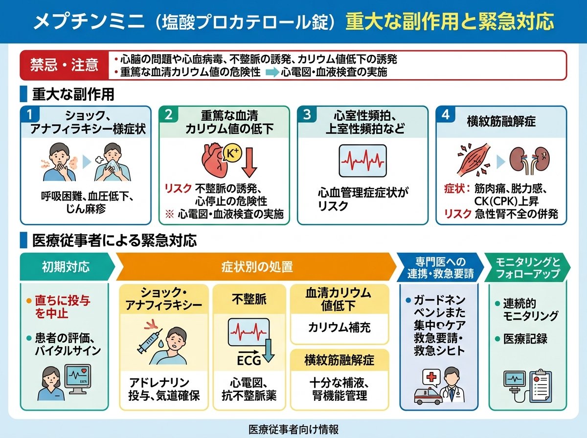 メプチンミニの重大な副作用と緊急対応