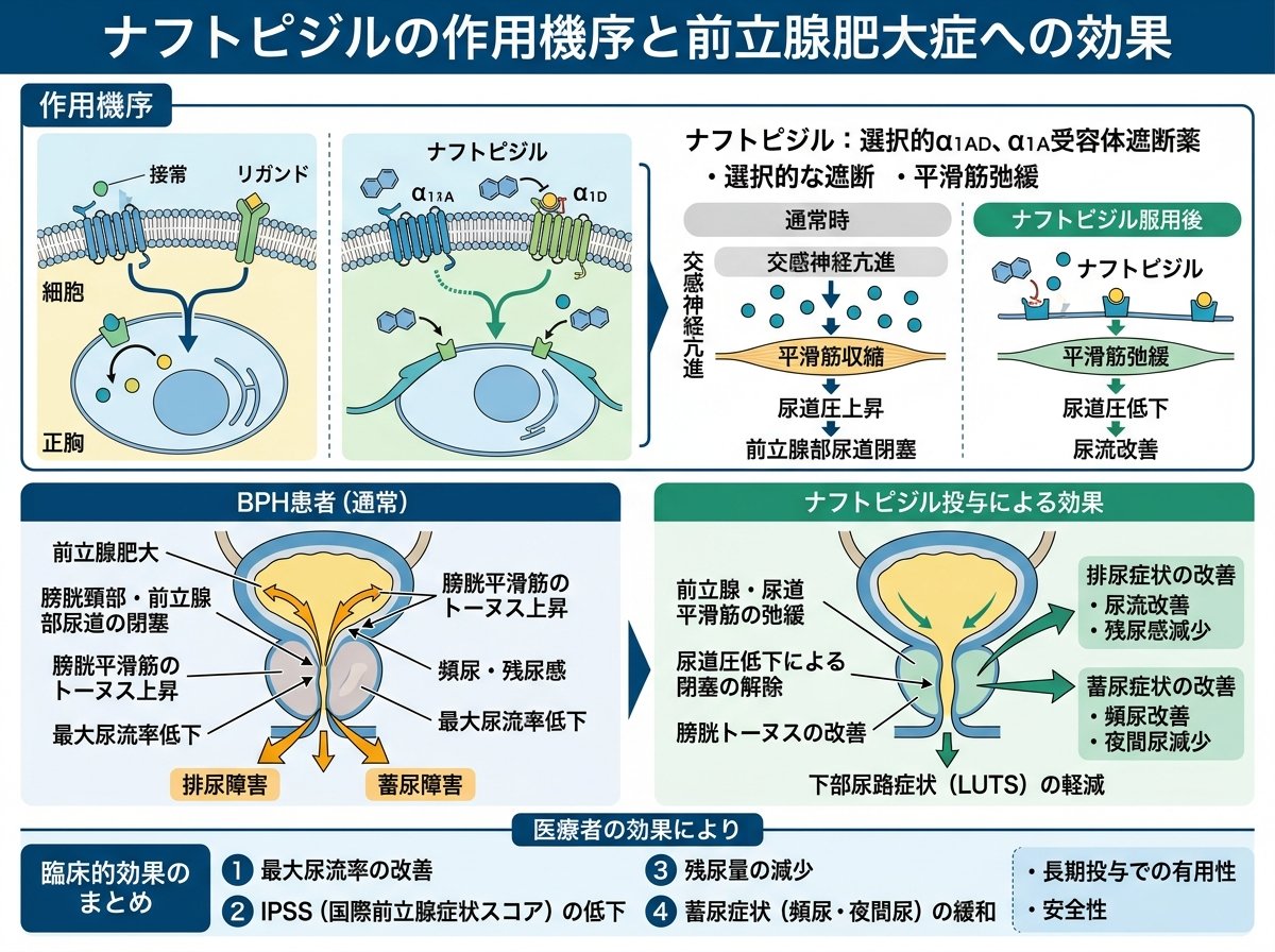 ナフトピジルの作用機序と前立腺肥大症への効果