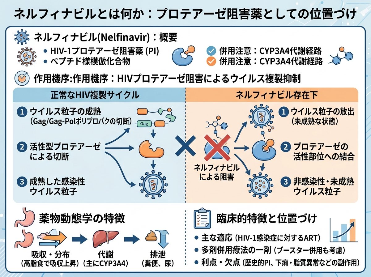 ネルフィナビルとは何か:プロテアーゼ阻害薬としての位置づけ