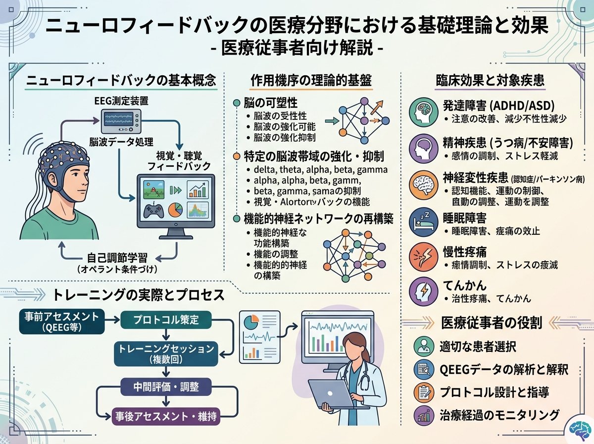 ニューロフィードバックの医療分野における基礎理論と効果