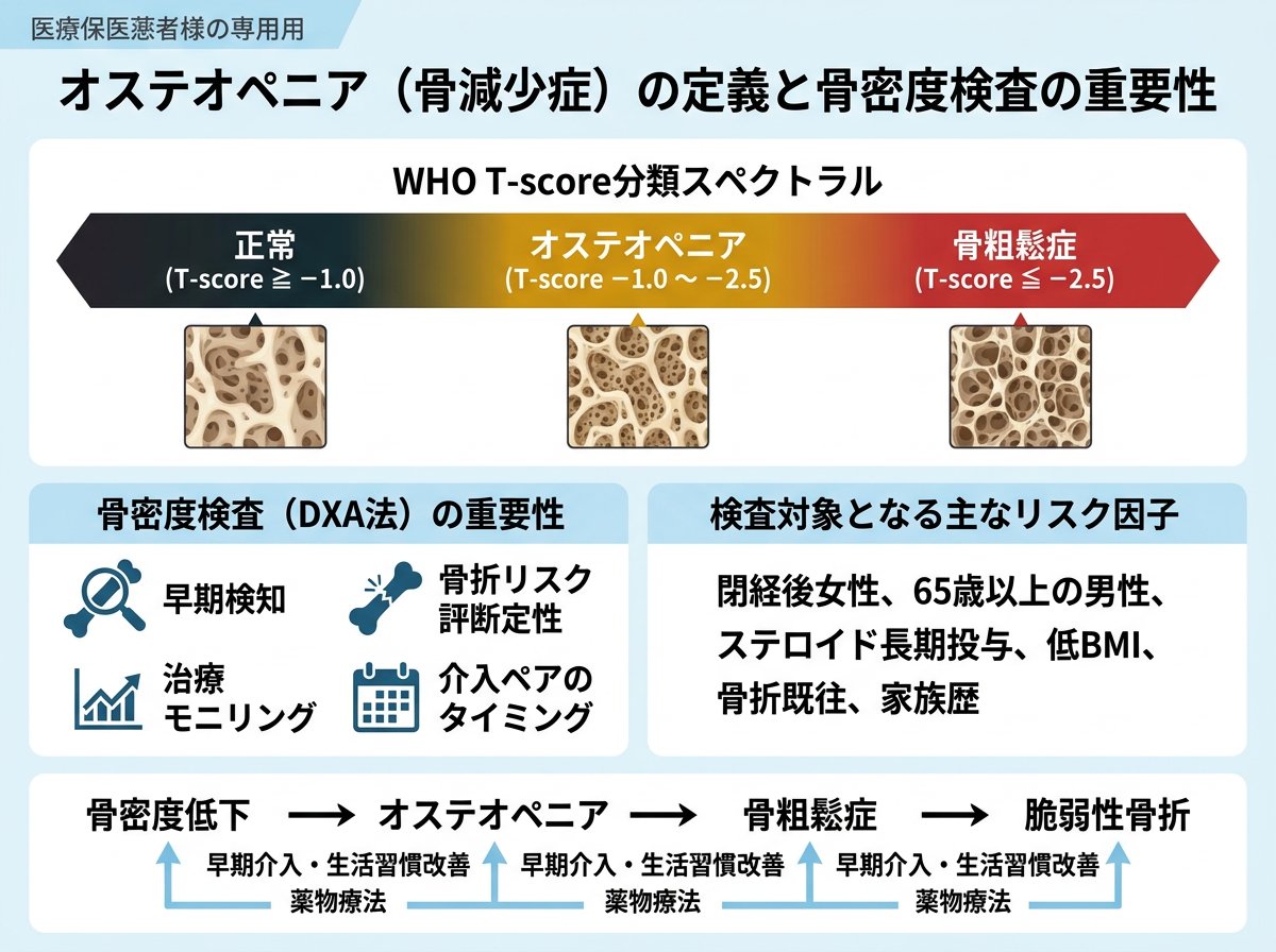 オステオペニアの定義と骨密度検査の重要性