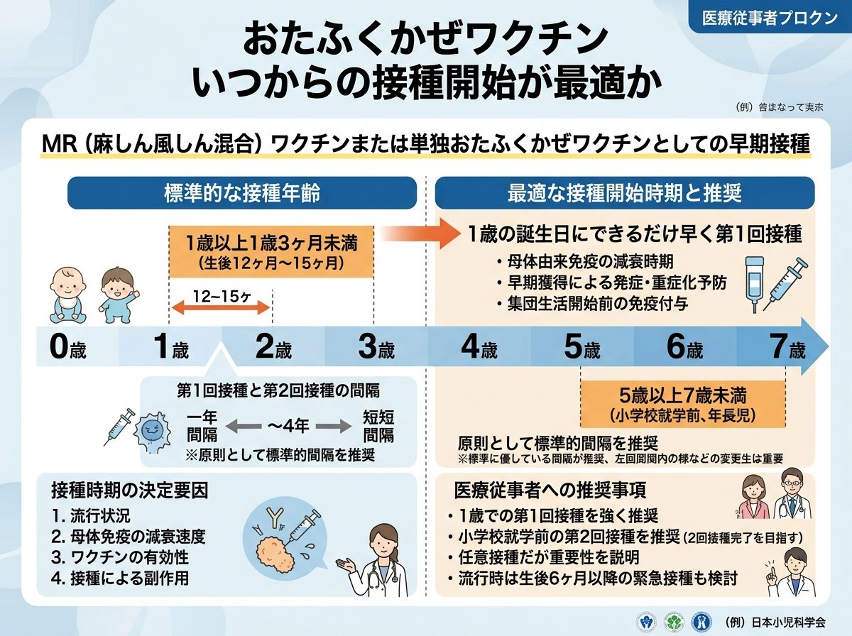 おたふくかぜワクチン いつからの接種開始が最適か
