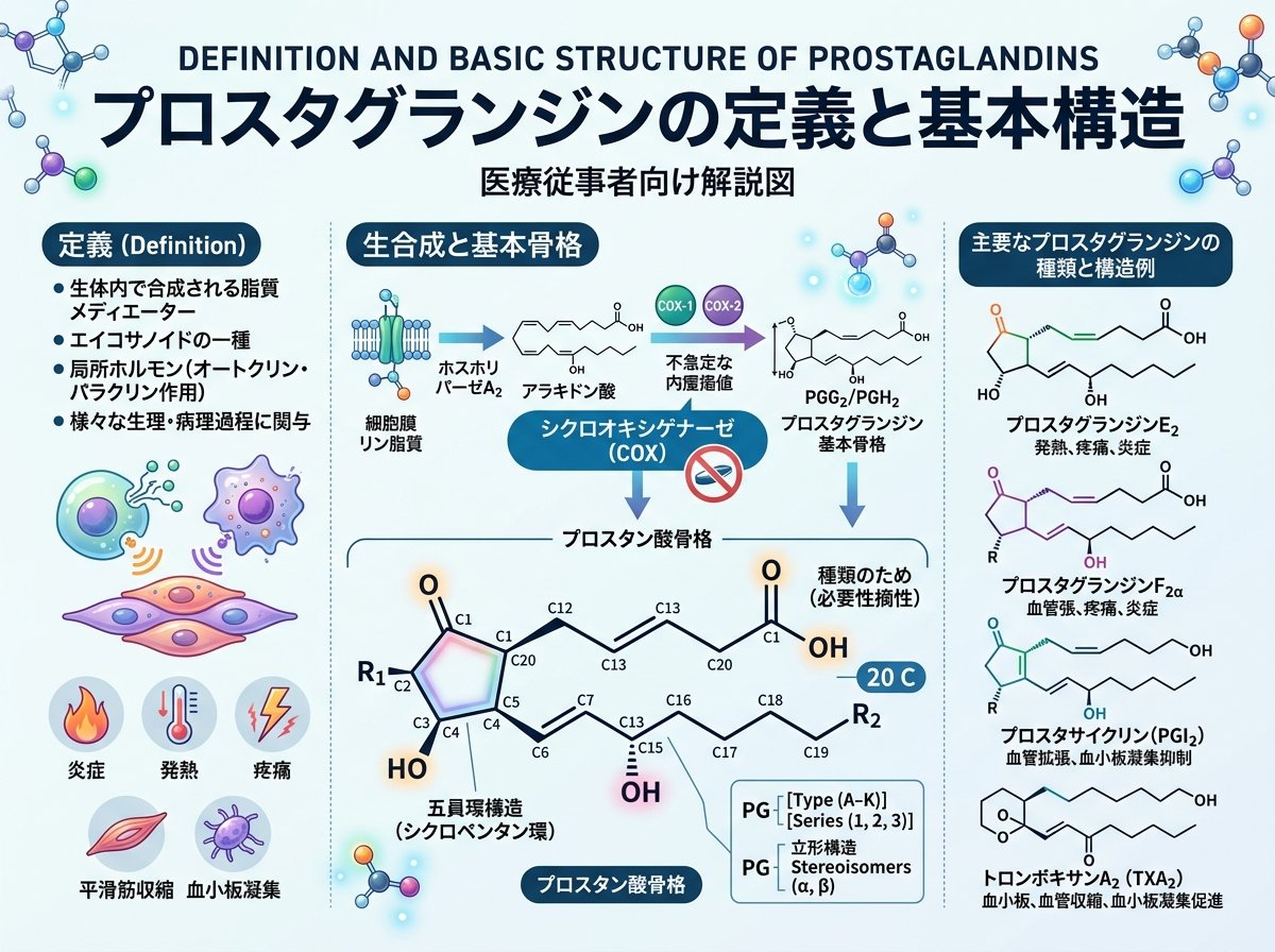 プロスタグランジンの定義と基本構造