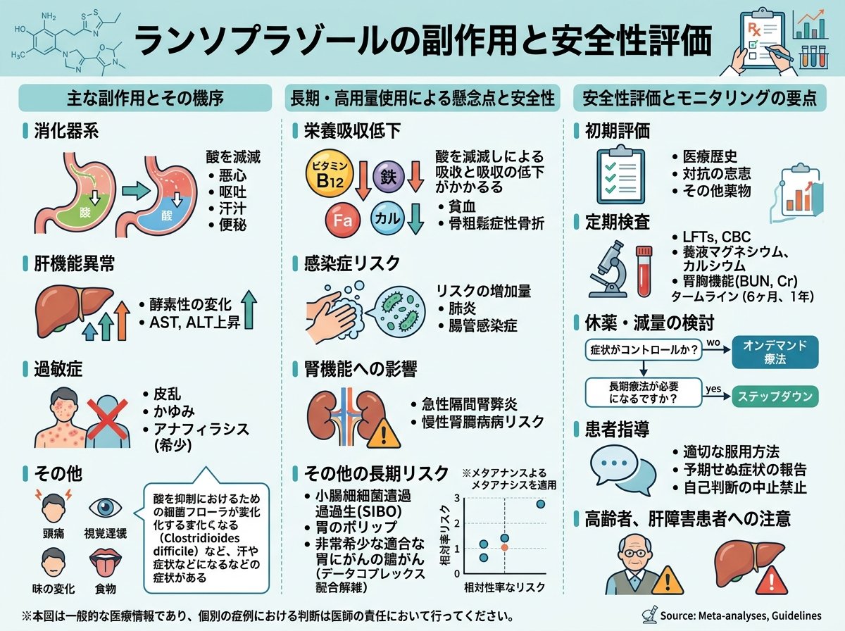 ランソプラゾールの副作用と安全性評価