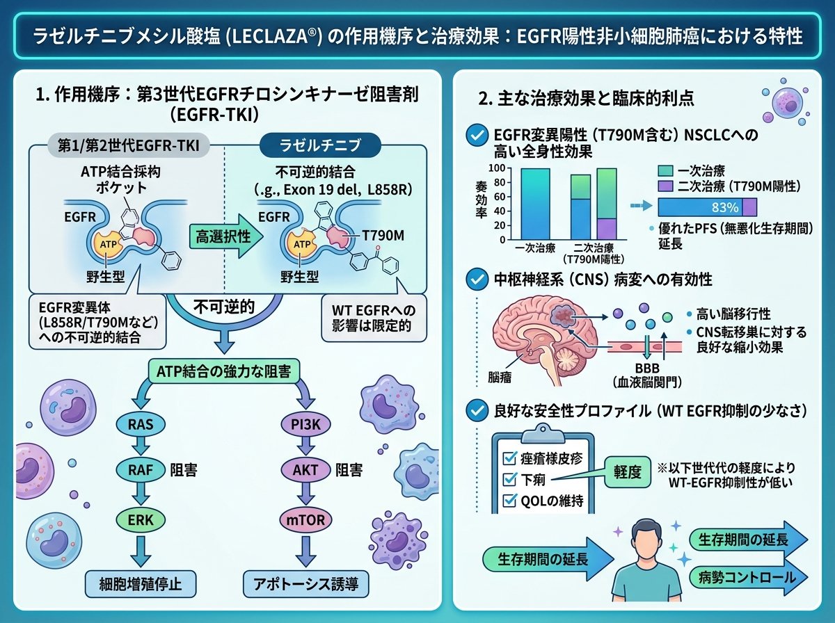 ラゼルチニブメシル酸塩の作用機序と治療効果