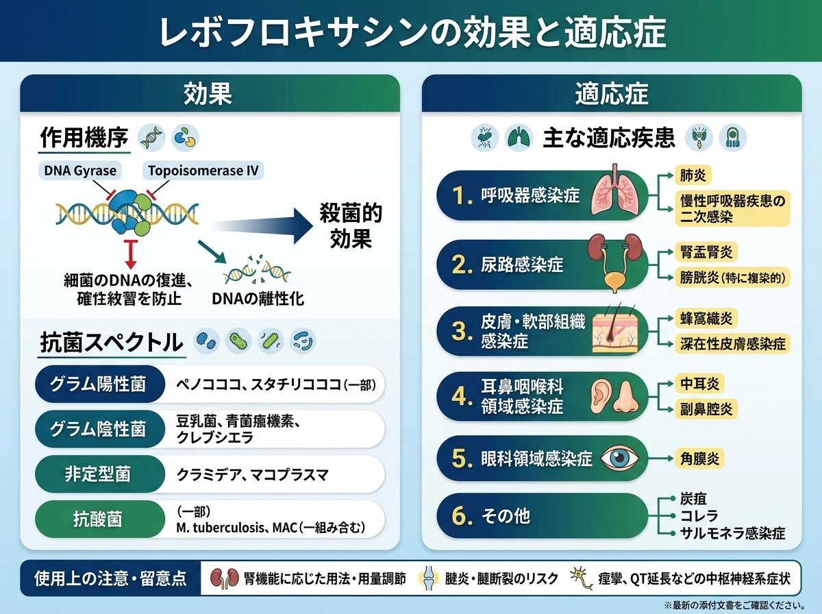 レボフロキサシンの効果と適応症