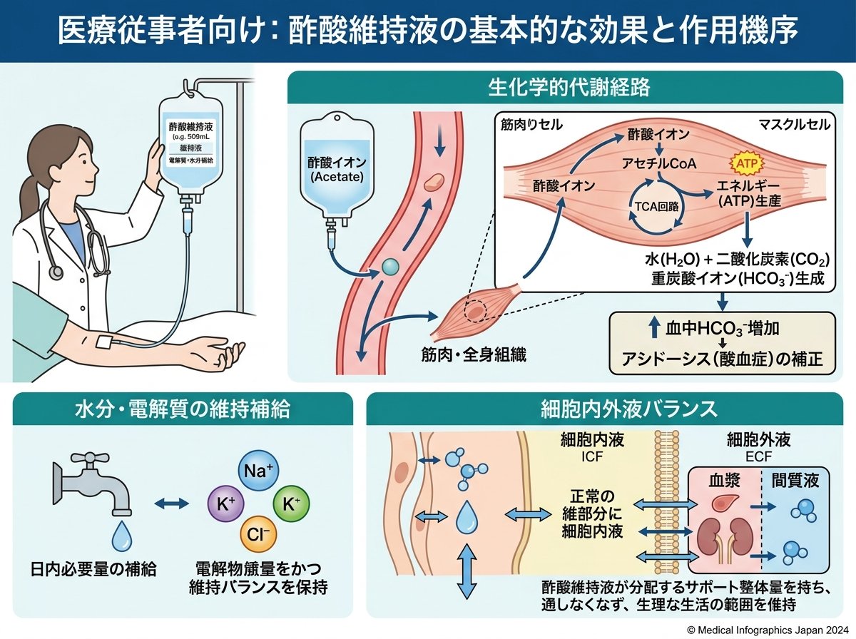 酢酸維持液の基本的な効果と作用機序