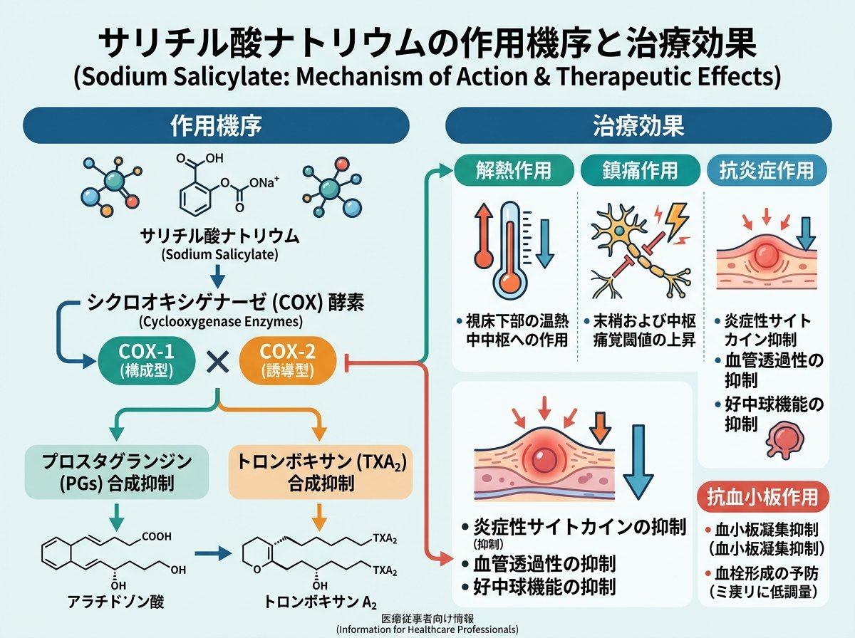 サリチル酸ナトリウムの作用機序と治療効果