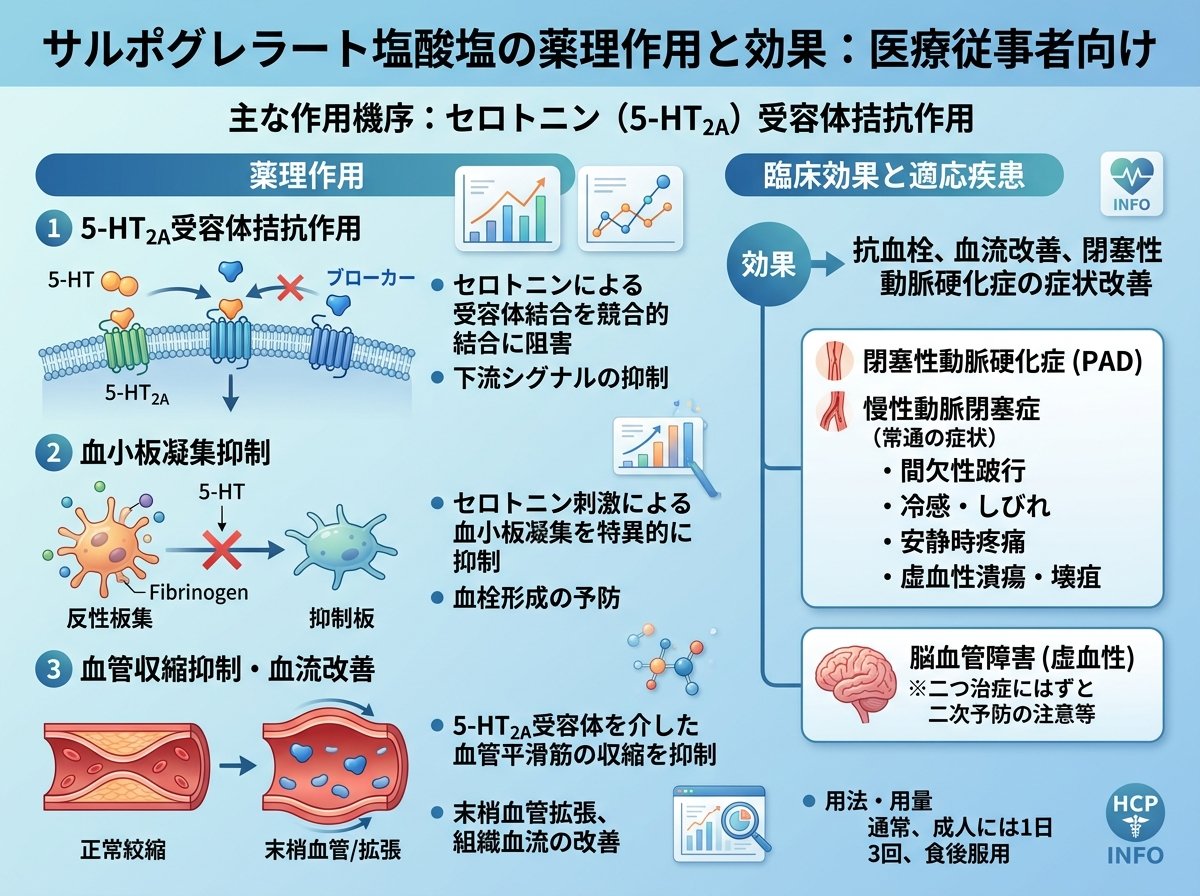 サルポグレラート塩酸塩の薬理作用と効果