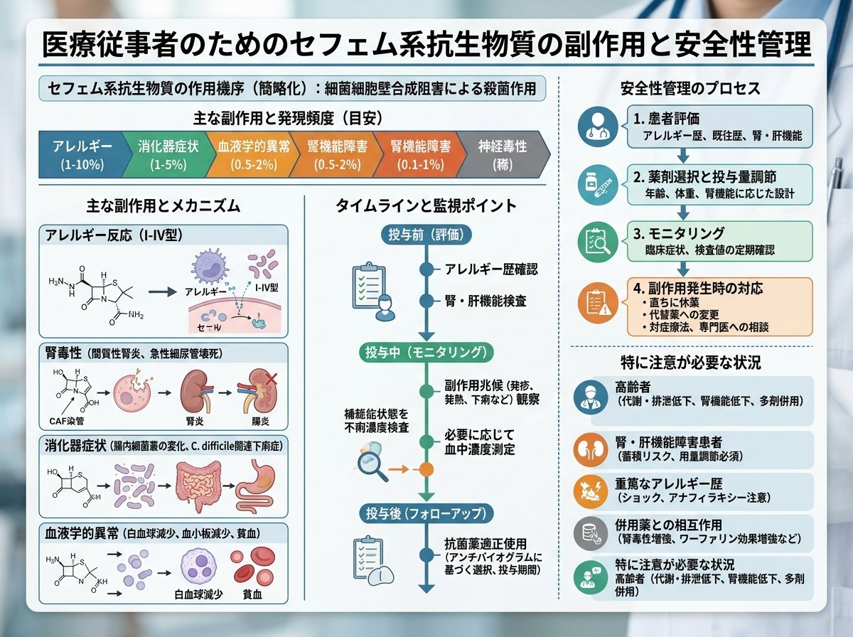 セフェム系抗生物質の副作用と安全性管理