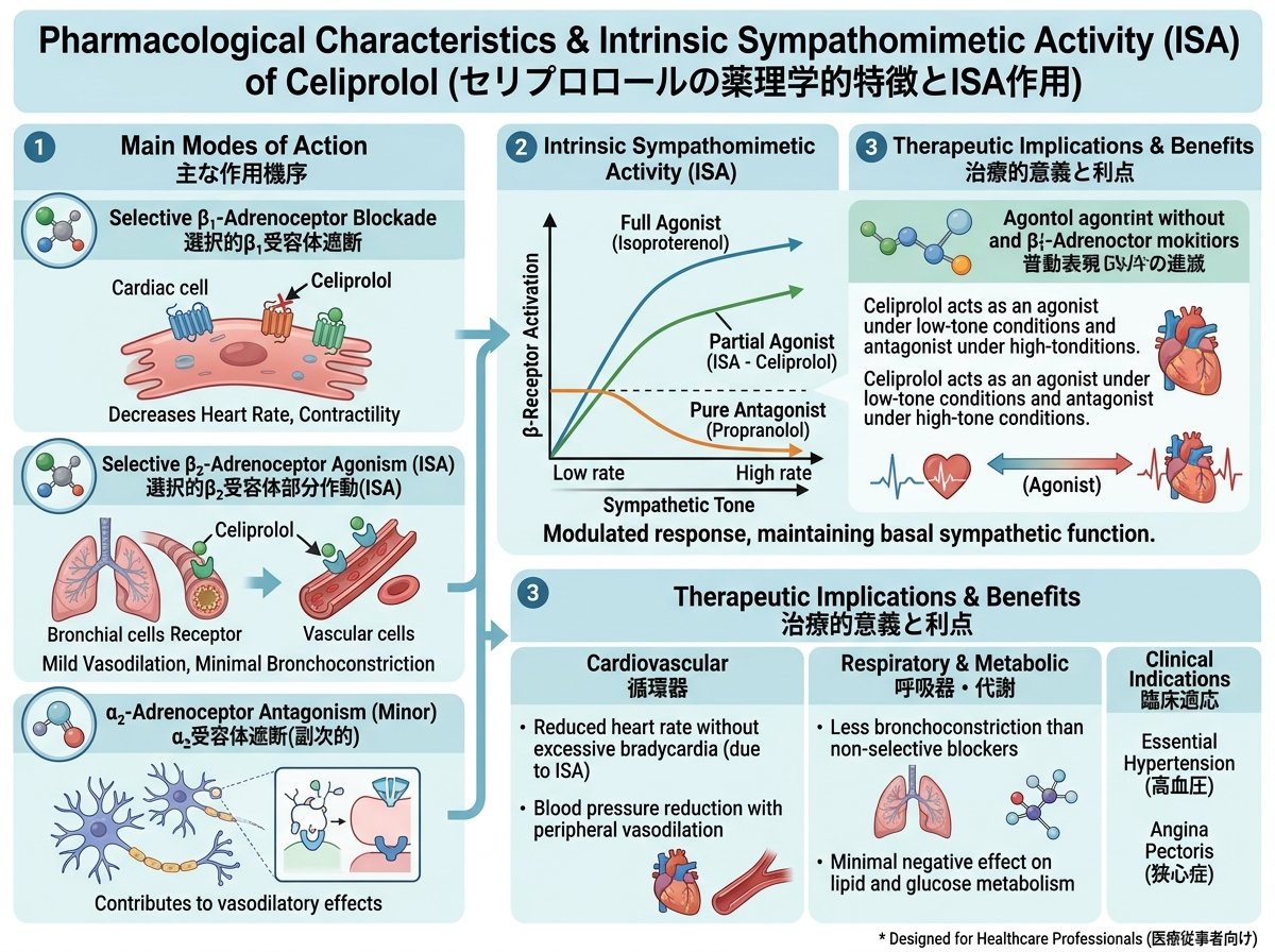 セリプロロールの薬理学的特徴とISA作用