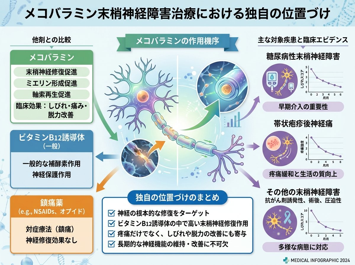 メコバラミン末梢神経障害治療における独自の位置づけ