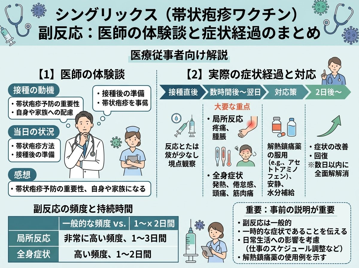 シングリックス副反応の医師体験談と実際の症状経過