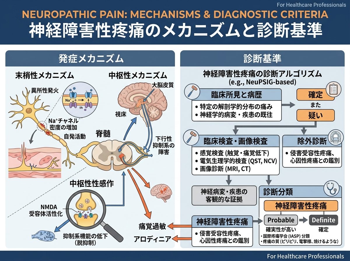 神経障害性疼痛のメカニズムと診断基準