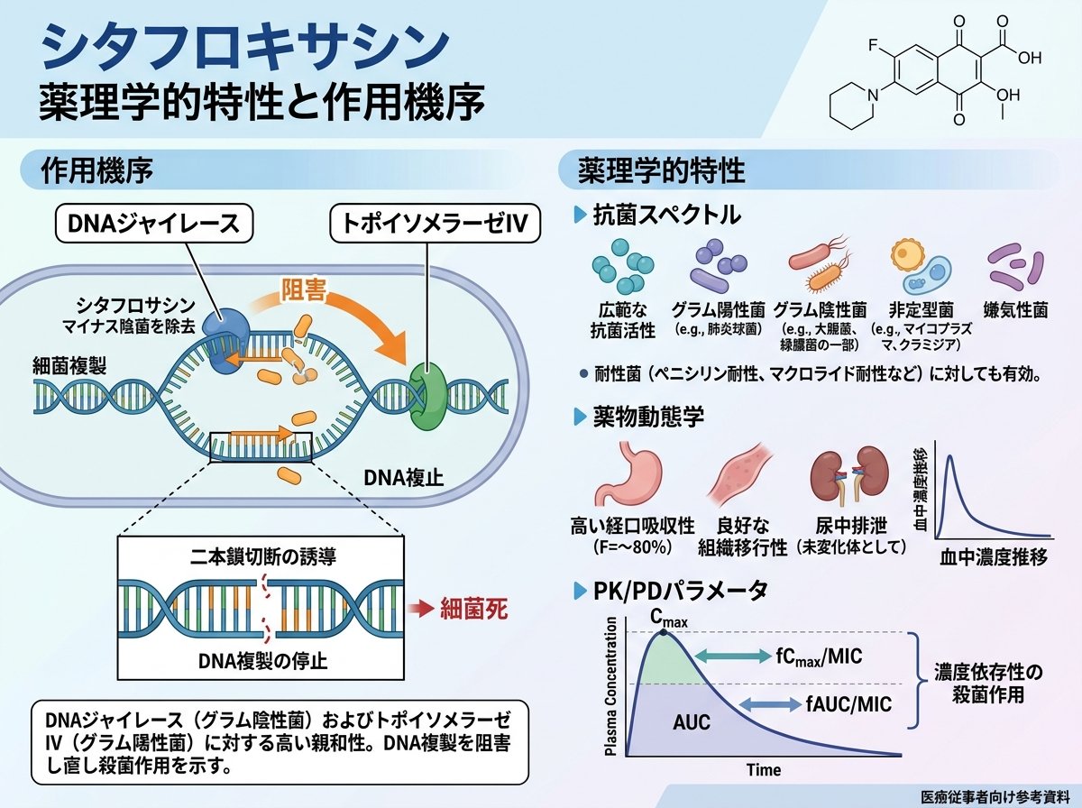 シタフロキサシン薬理学的特性と作用機序