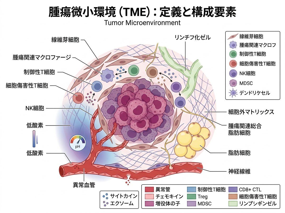 腫瘍微小環境とは何か・定義と構成要素の全体像