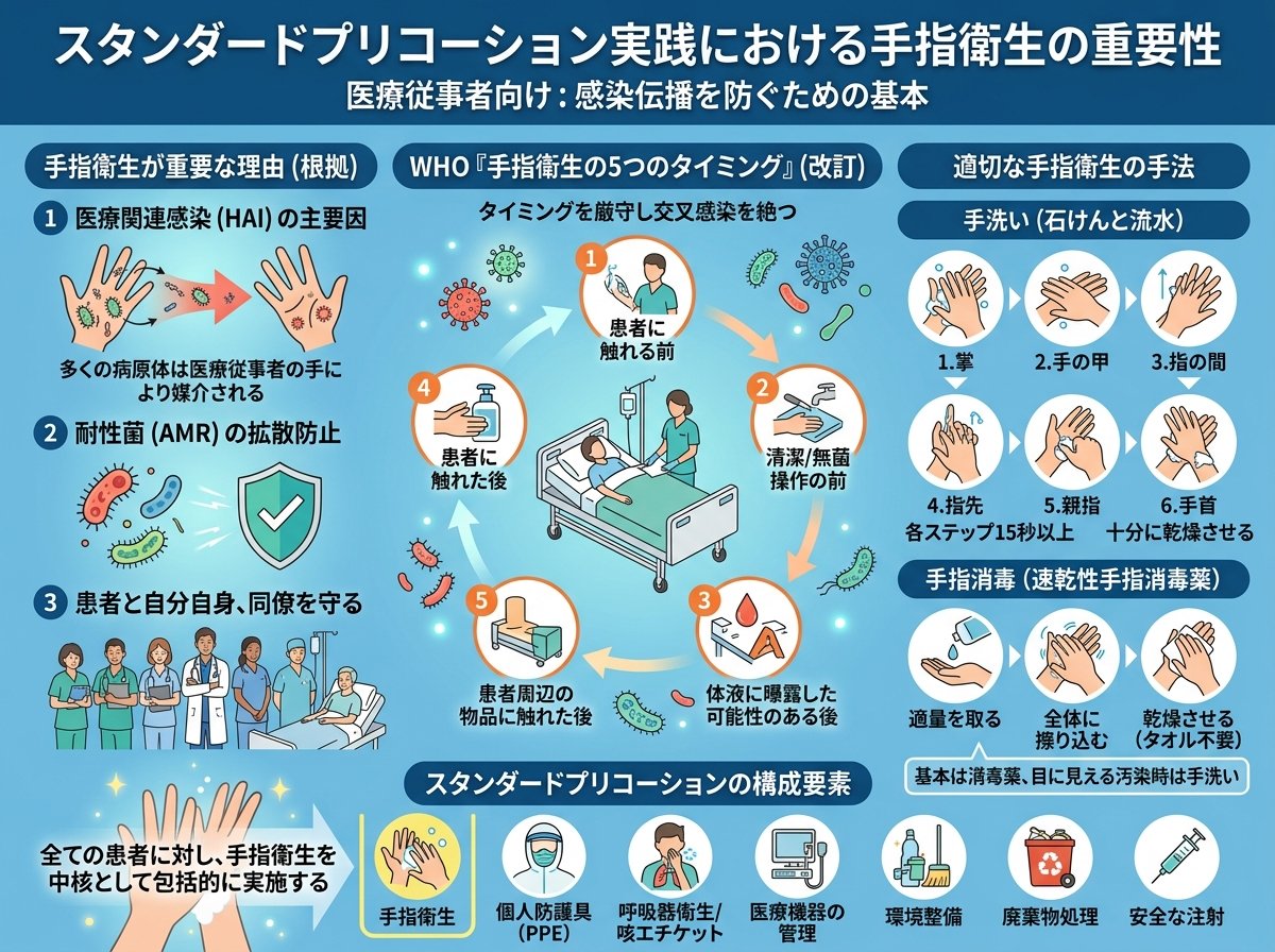 スタンダードプリコーション実践における手指衛生の重要性