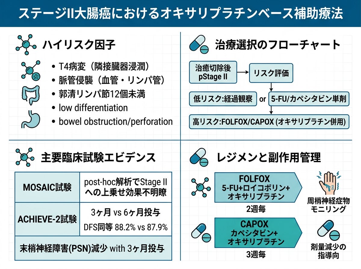 ステージ2がんにおけるオキサリプラチンベース補助療法