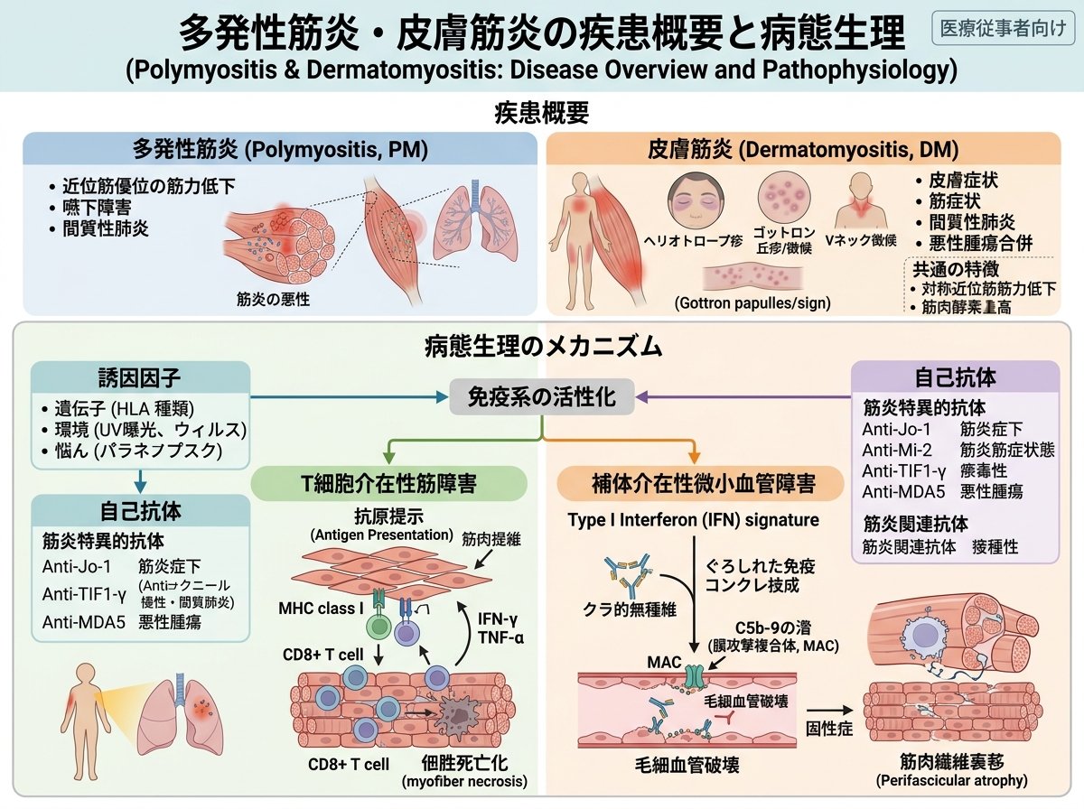 多発性筋炎・皮膚筋炎の疾患概要と病態生理