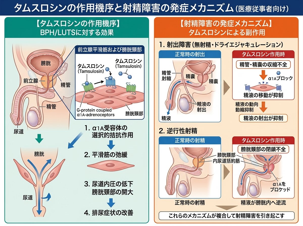 タムスロシンの作用機序と射精障害の発症メカニズム