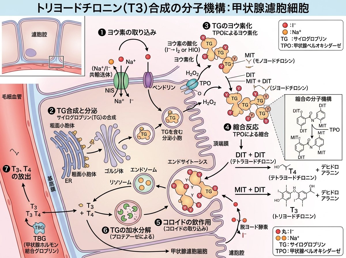 トリヨードチロニン合成の分子機構