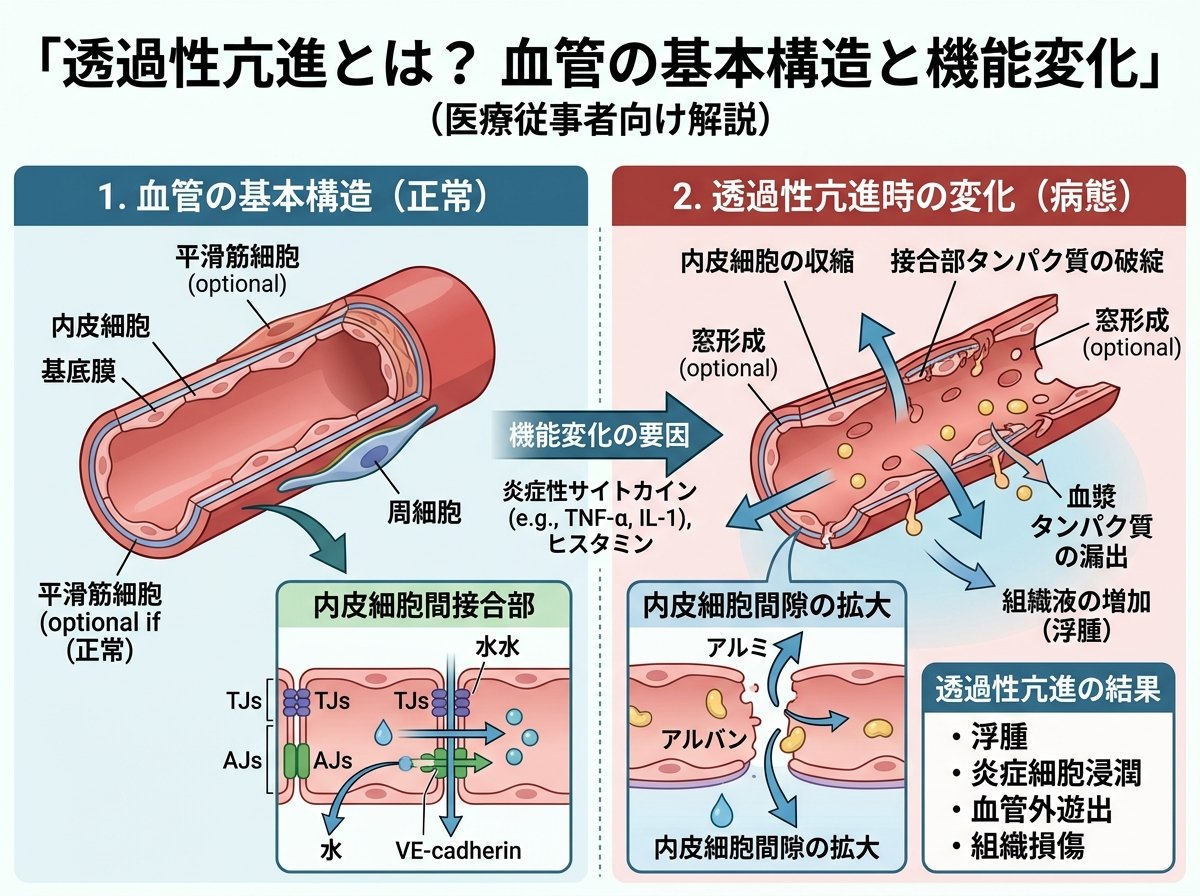 透過性亢進とは？血管の基本構造と機能変化